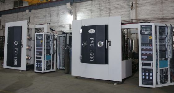 เครื่องเคลือบเหล็กไร้ขัดเหล็กแผ่นไทเทเนียมทอง PVD วาคูมแม็กเนตรอนสปูเตอร์