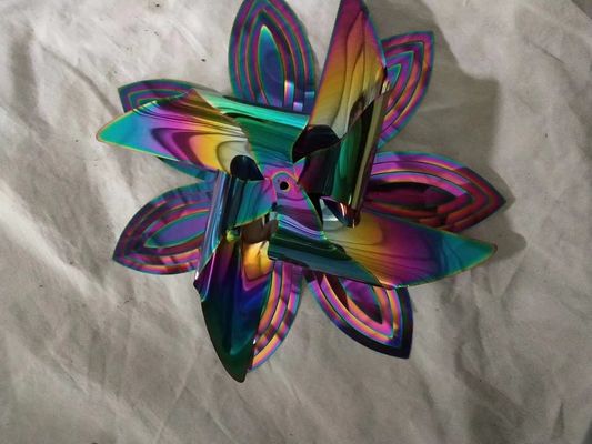 เครื่องเคลือบระบายความร้อน Pvd ขนาดเล็ก / เครื่องเคลือบระบายความร้อน Rainbow Color Titanium