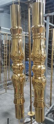 เครื่องพ่นสีสูญญากาศ PVD แผ่นสแตนเลส สายนการผลิตเคลือบกระจกเงาตกแต่งลิฟต์สีทอง