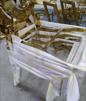 ขอบเก้าอี้เคลือบ PVD สีทองปัดเงาแบบสุญญากาศ พร้อมคุณสมบัติป้องกันรอยนิ้วมือและทนต่อการกัดกร่อน