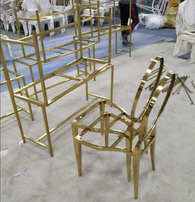 ขอบเก้าอี้เคลือบ PVD สีทองปัดเงาแบบสุญญากาศ พร้อมคุณสมบัติป้องกันรอยนิ้วมือและทนต่อการกัดกร่อน