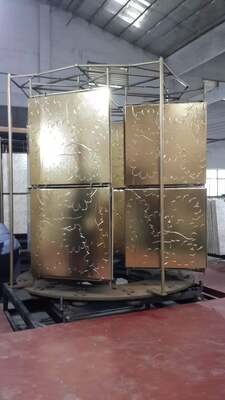 เครื่องเคลือบ PVD ที่ทนทานต่อการสกัดด้วยกระบวนการทนทานสูงและระบบควบคุมอัตโนมัติเต็มสําหรับกระเบื้องเซรามิก