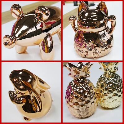 Bright Metallic Gentle Deposition PVD Plating Machine with Full Auto Control for Ceramic Craft Ornaments
