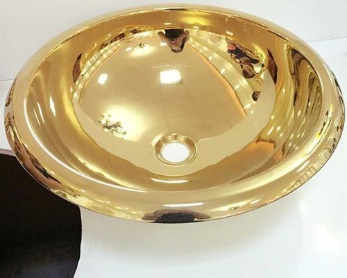 เครื่องเคลือบสูญญากาศ PVD สุขภัณฑ์เซรามิกสีทอง