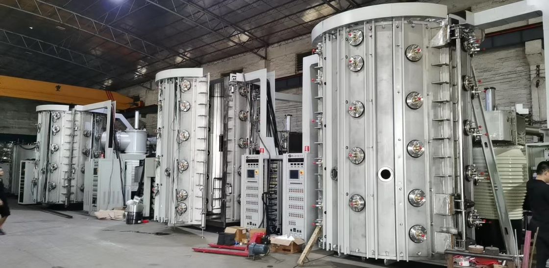 เครื่องเคลือบระบายความร้อน PVD แบบอัตโนมัติเต็ม พร้อมห้องระบายความร้อนที่ทําตามสั่ง และรับประกัน 1 ปี