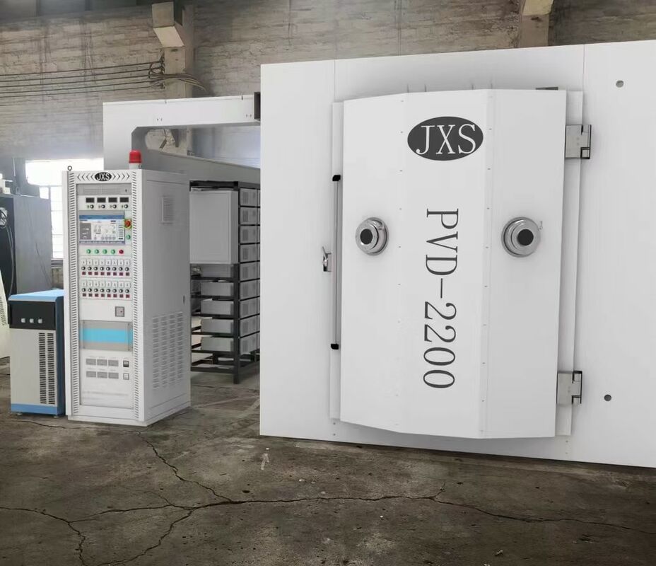 Iridescent Rainbow PVD Plating Machine For ABS PC Plastic Parts With Low Temp Non-deformation And High Adhesion Coating