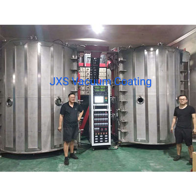 ราคาดี ผลผลิตสูง Double Chambers Ti ไทเทเนียมเครื่องเคลือบ PVD สุญญากาศสำหรับชิ้นส่วนฮาร์ดแวร์เหล็กกล้าไร้สนิม SS ออนไลน์